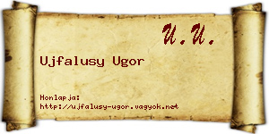 Ujfalusy Ugor névjegykártya